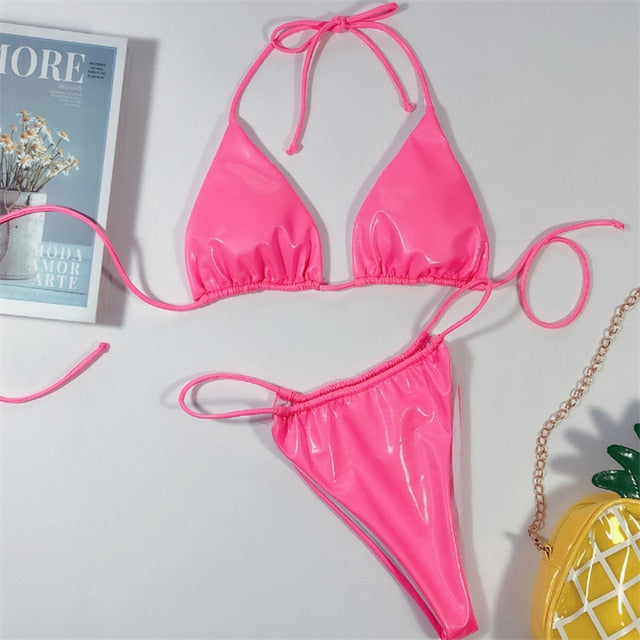 Brazilian Shine Thong Set