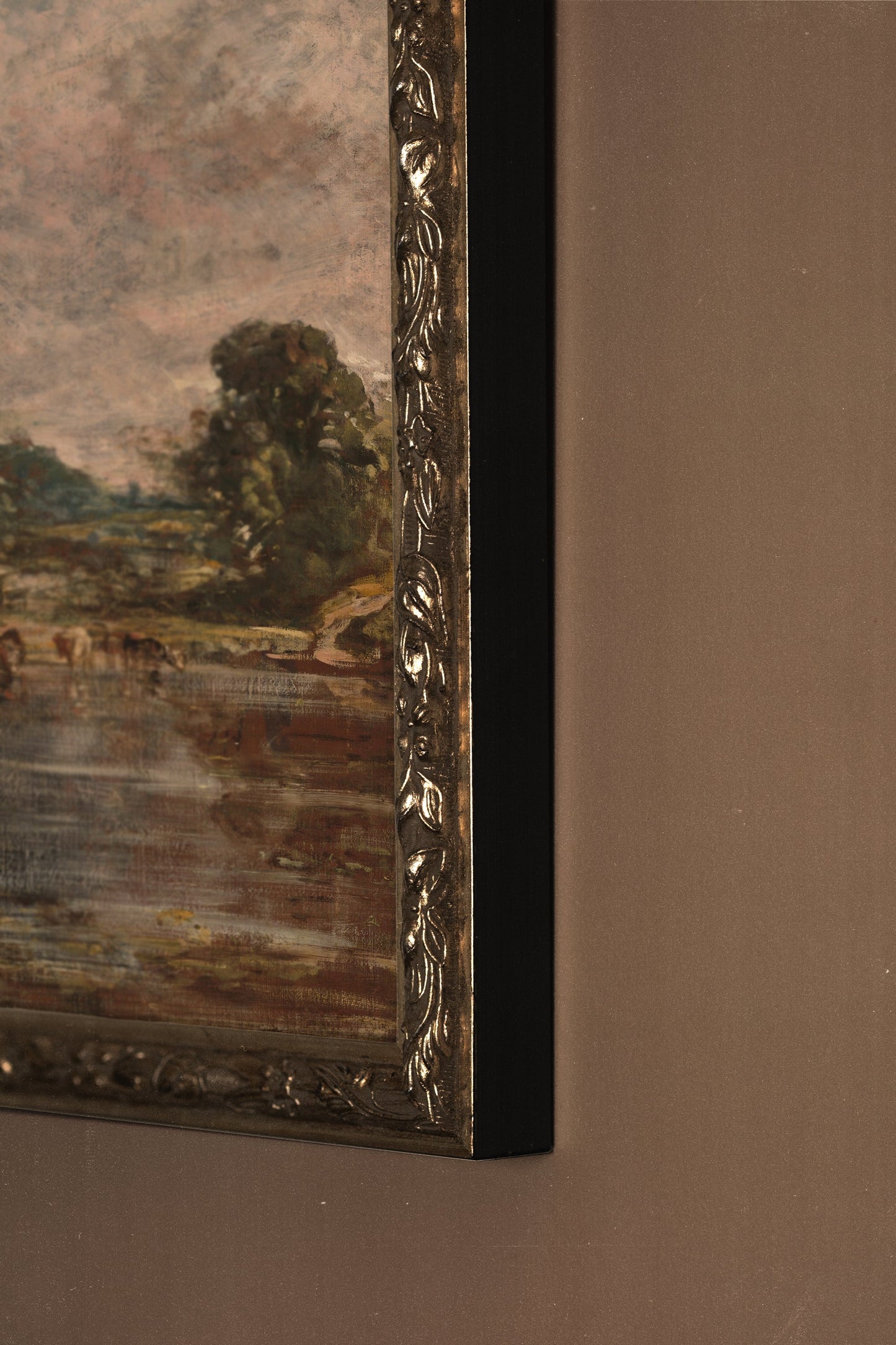 L'ART DES PAYSANS, CADRE VINTAGE ARGENT