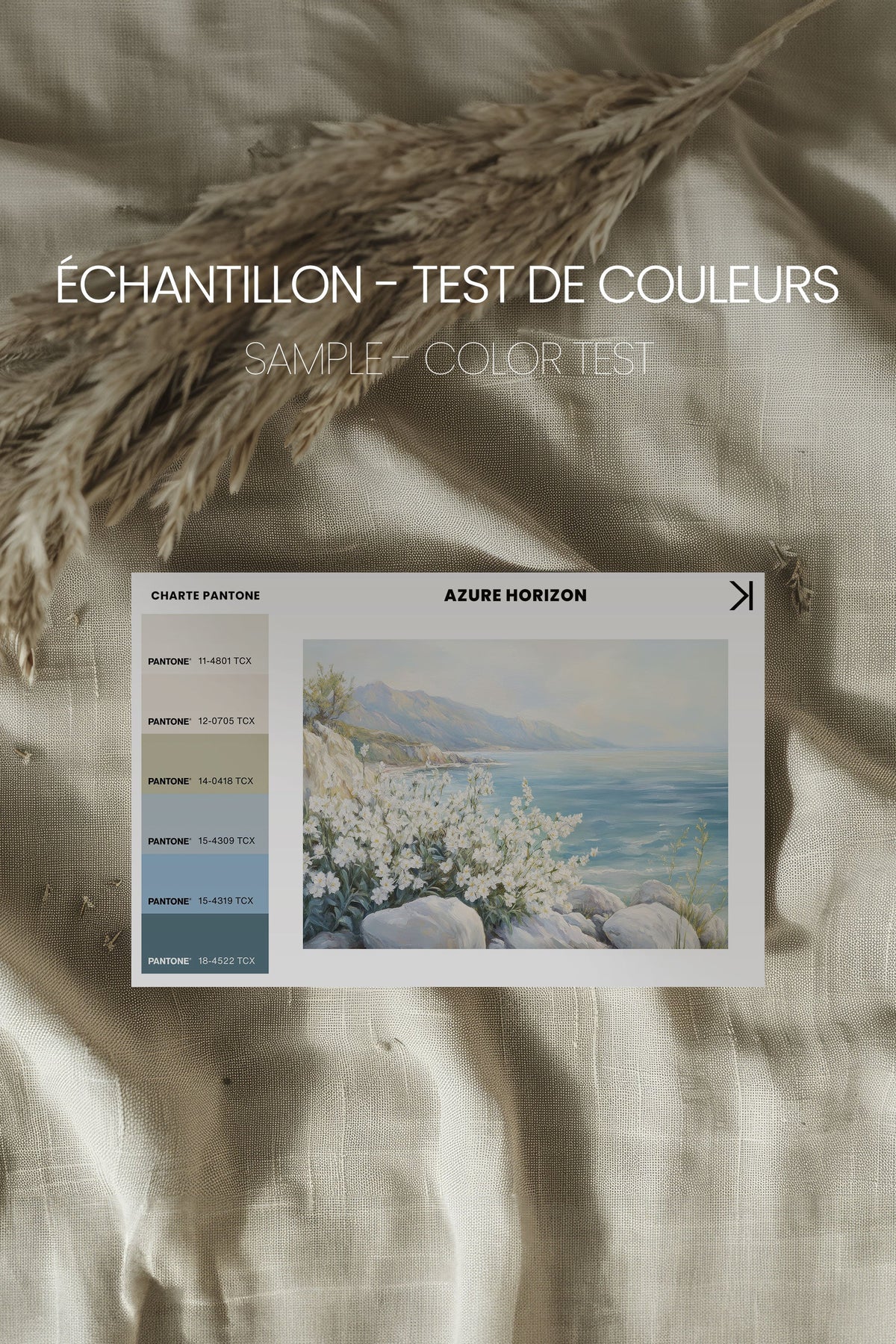 AZURE HORIZON, Oeuvre sur toile étirée