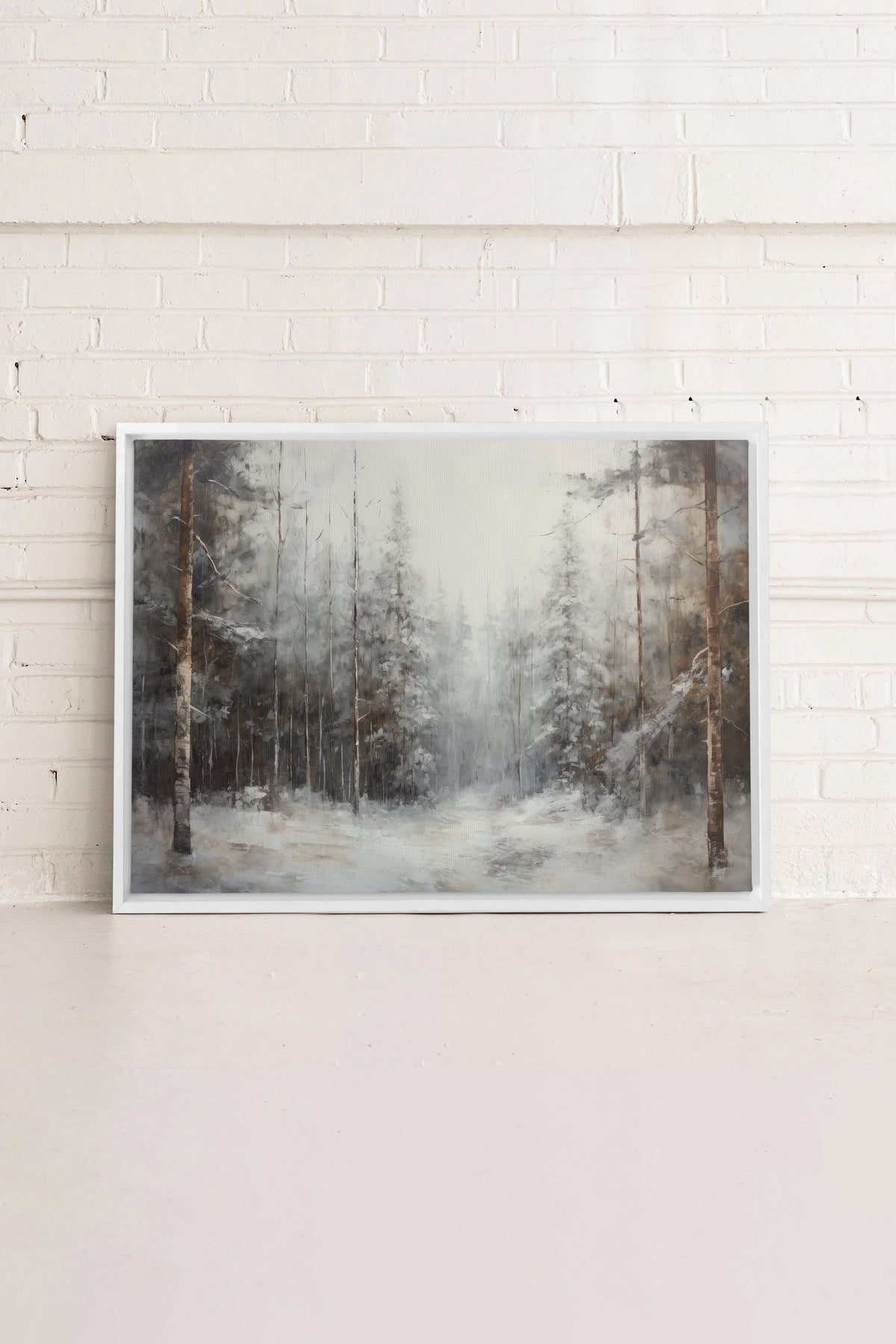 WINTER SHADOWS, Oeuvre sur toile étirée