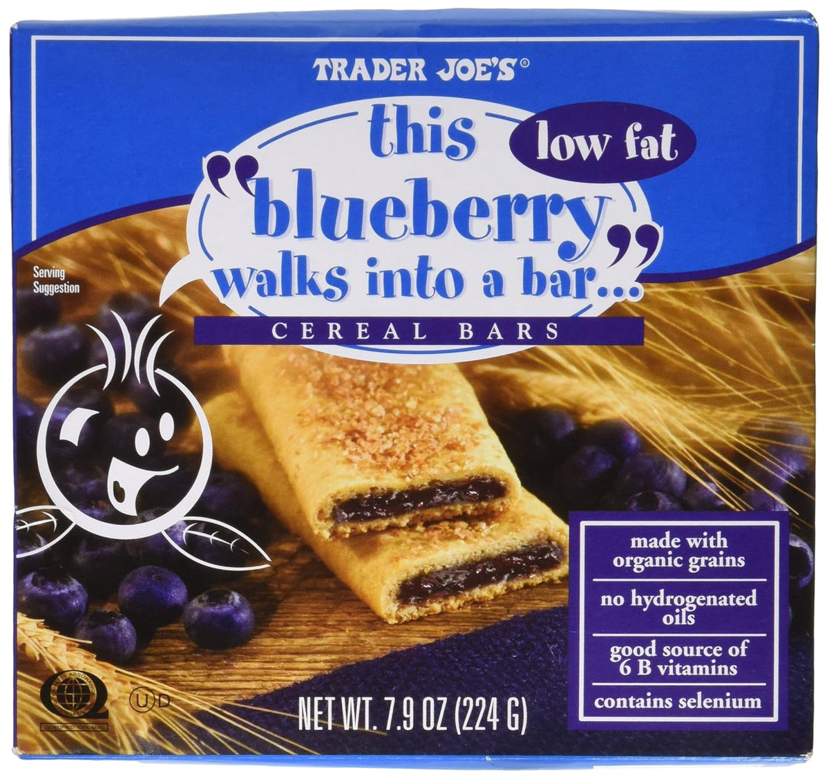Trader Joe's "This Blueberry Walks into a Bar" Cereal Bars, 224g