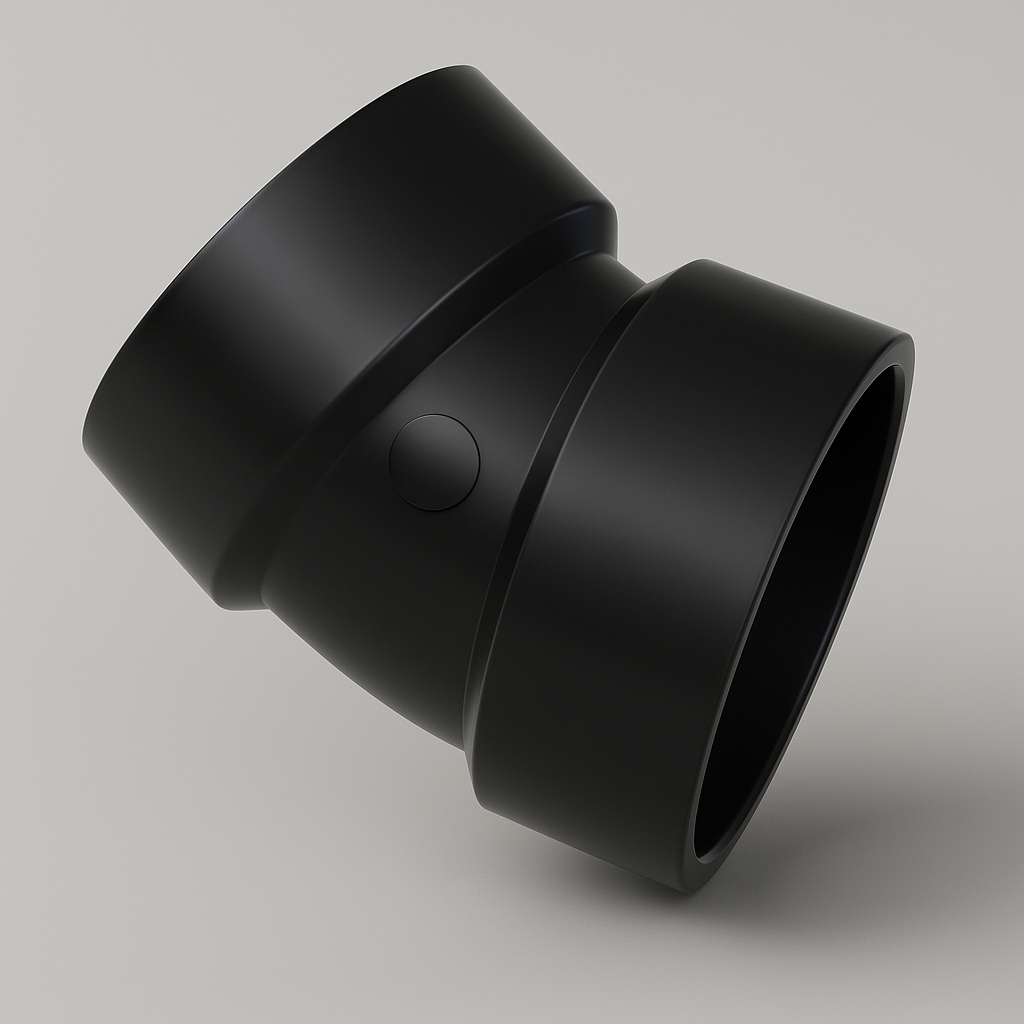 LESSO ABS 22.5° Elbow – Hub x Hub DWV Fitting | 1 1/2" & 3" Sizes