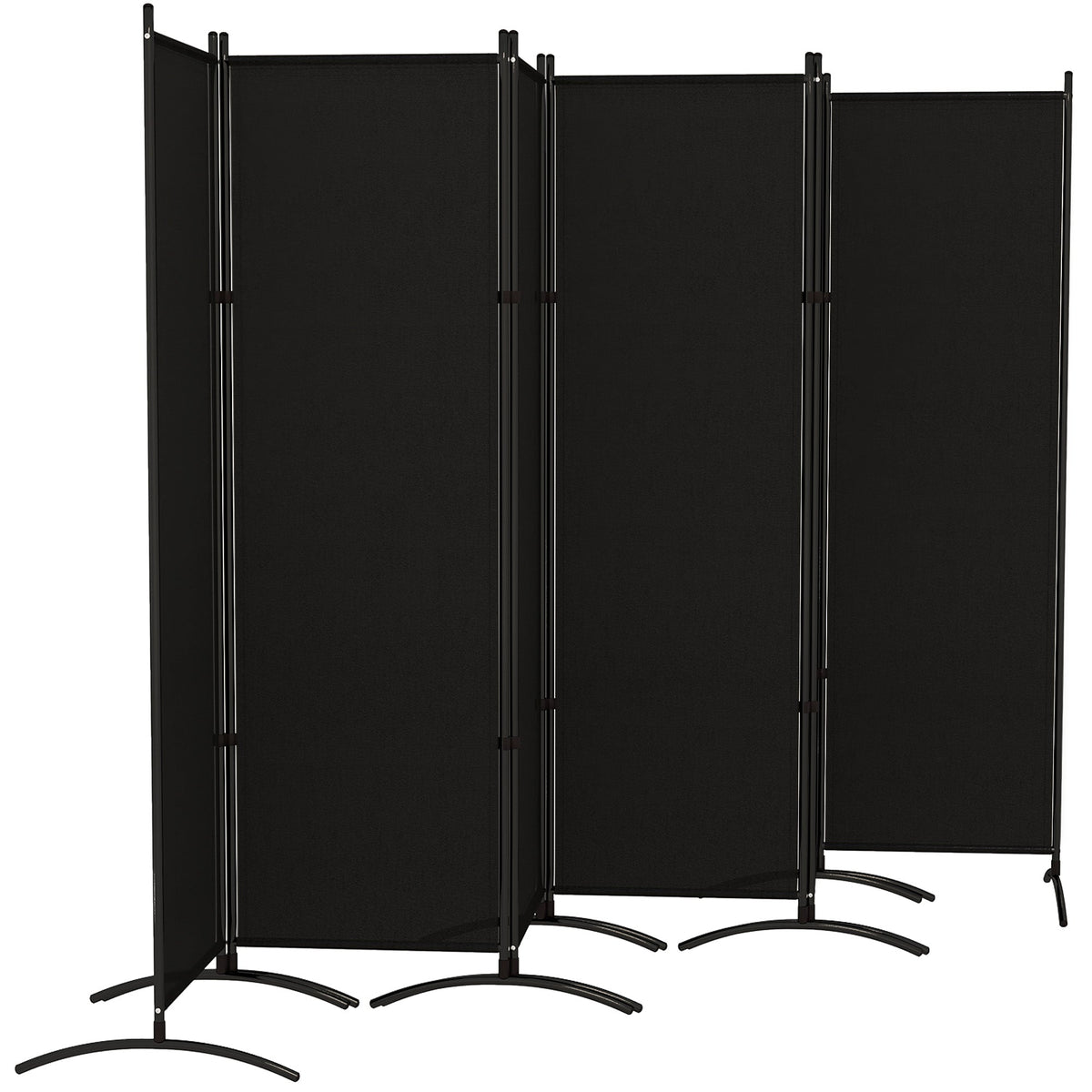 6 Panel Folding Room Divider, UV30+ Privacy Screen, Indoor Outdoor Privacy Panel with Stable Base, Beige