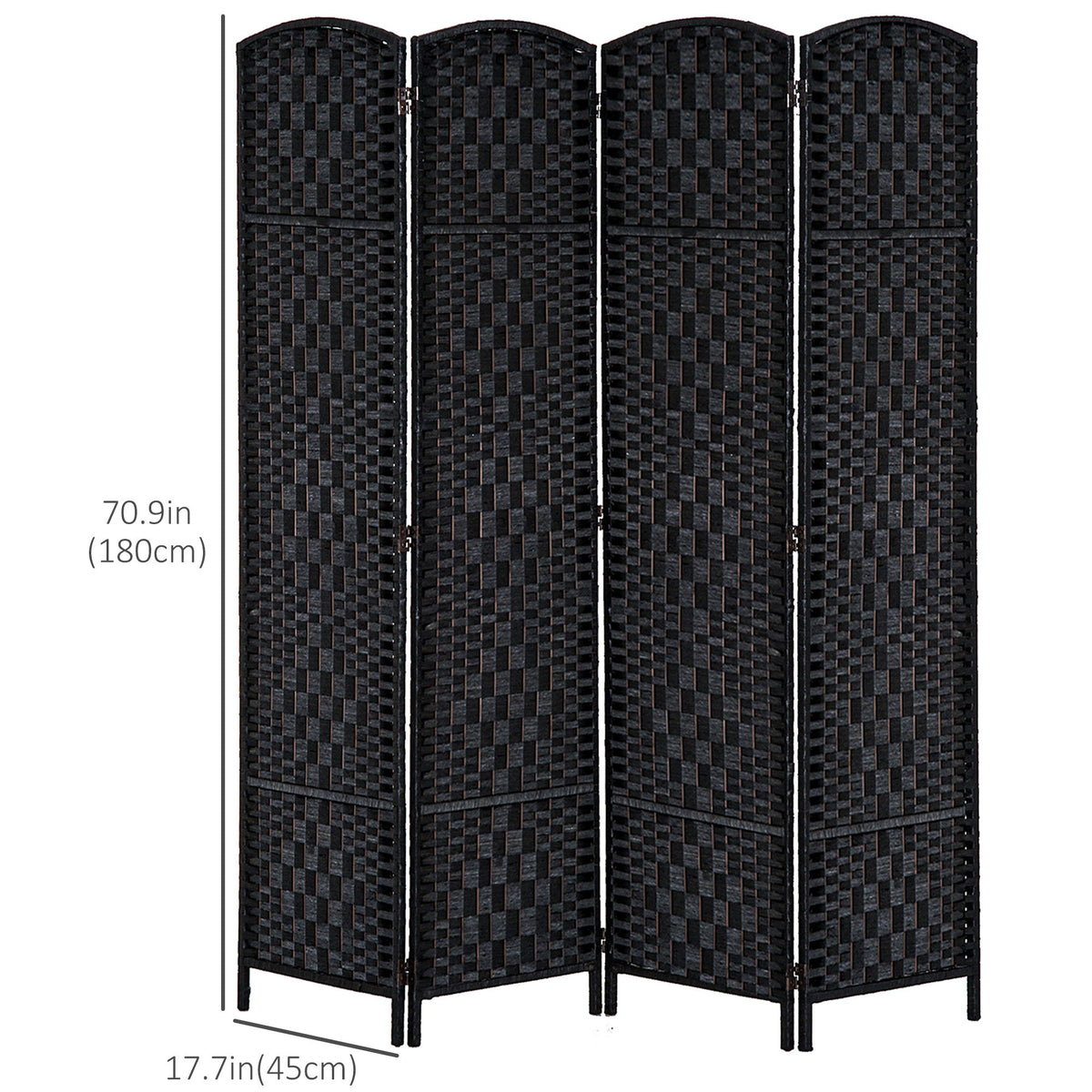 6ft Folding Room Divider, 3 Panel Wall Partition with Wooden Frame for Bedroom, Home Office, Natural