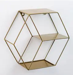 Hexagonal Wall Shelf - Wall Decor and Storage Rack