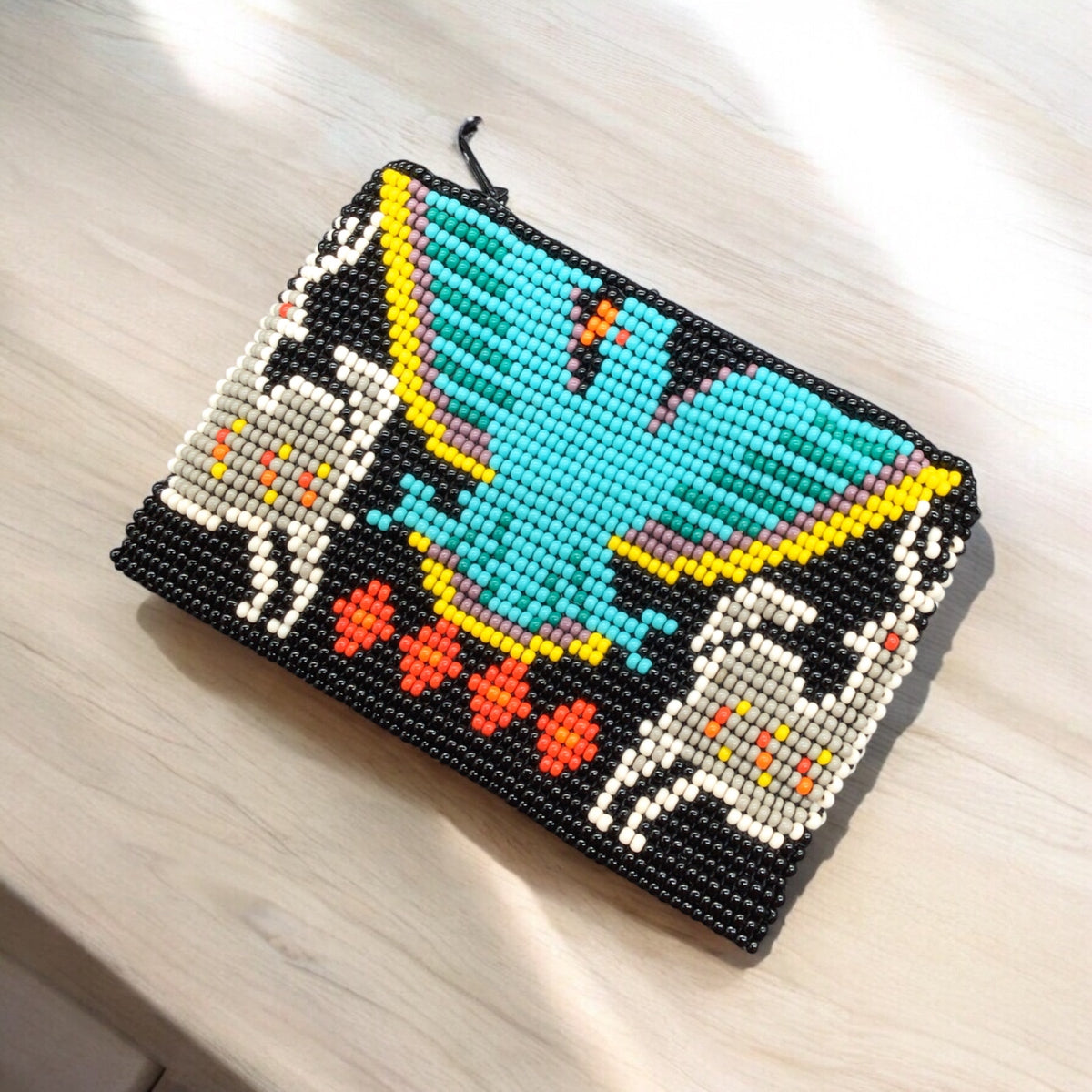Eagle Beaded coin purse