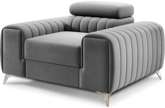 Laurence Modern Accent Chair - Light Grey