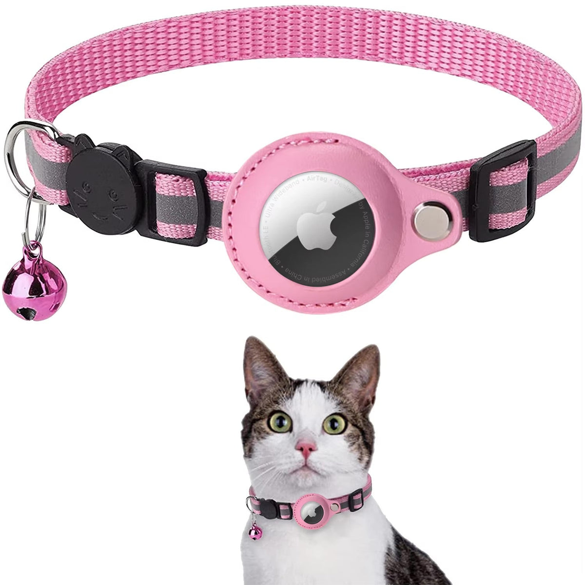 Pet AirTag Holder Collar – Anti-Loss for Cats & Dogs
