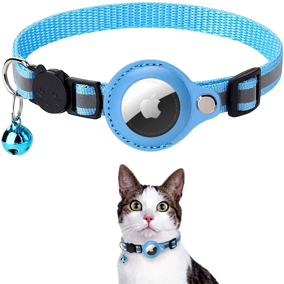 Pet AirTag Holder Collar – Anti-Loss for Cats & Dogs