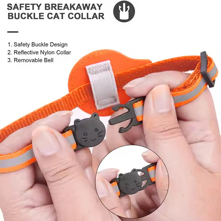 Pet AirTag Holder Collar – Anti-Loss for Cats & Dogs