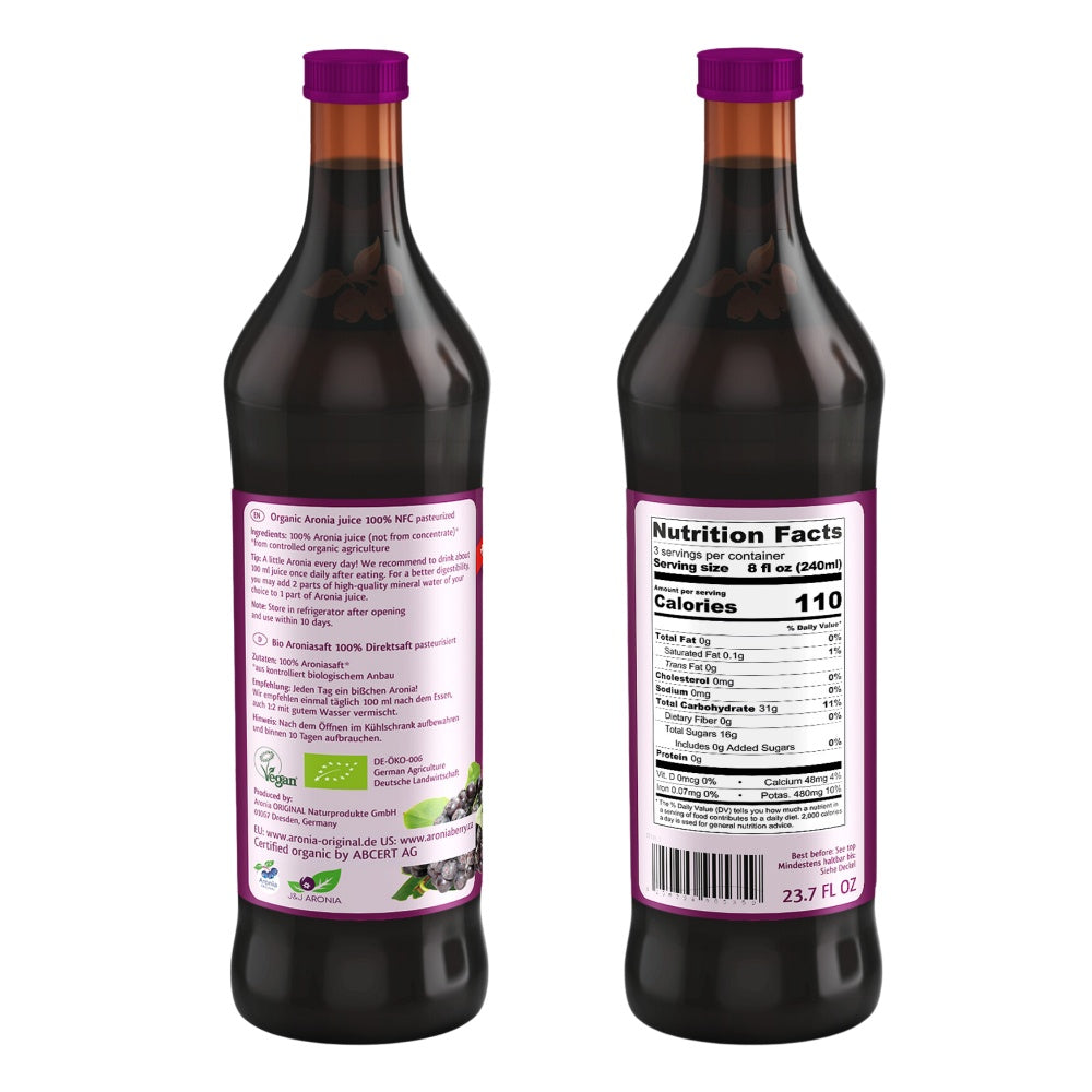 Organic Aronia Juice 23.7 Fl Oz (700 ml)