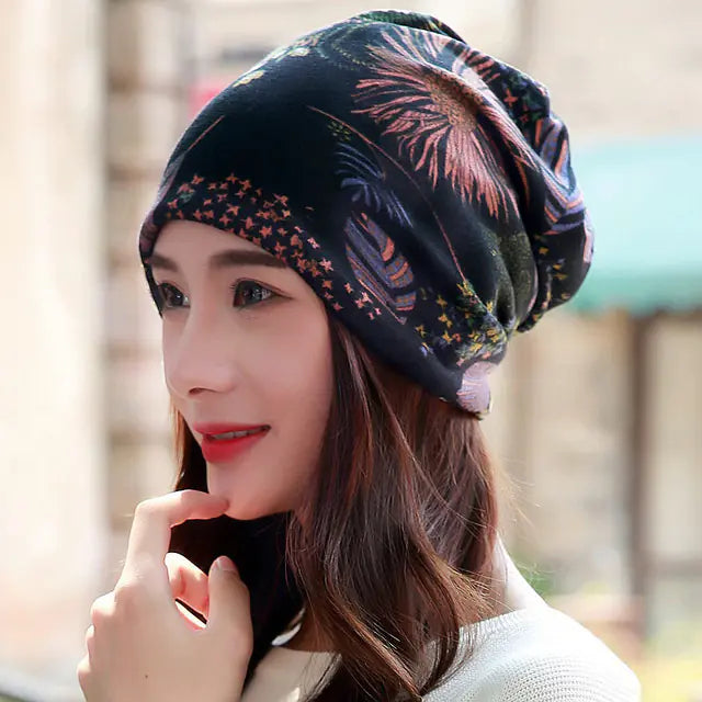 6 Colors Women's Brimless Cap with 3 Wearing Styles