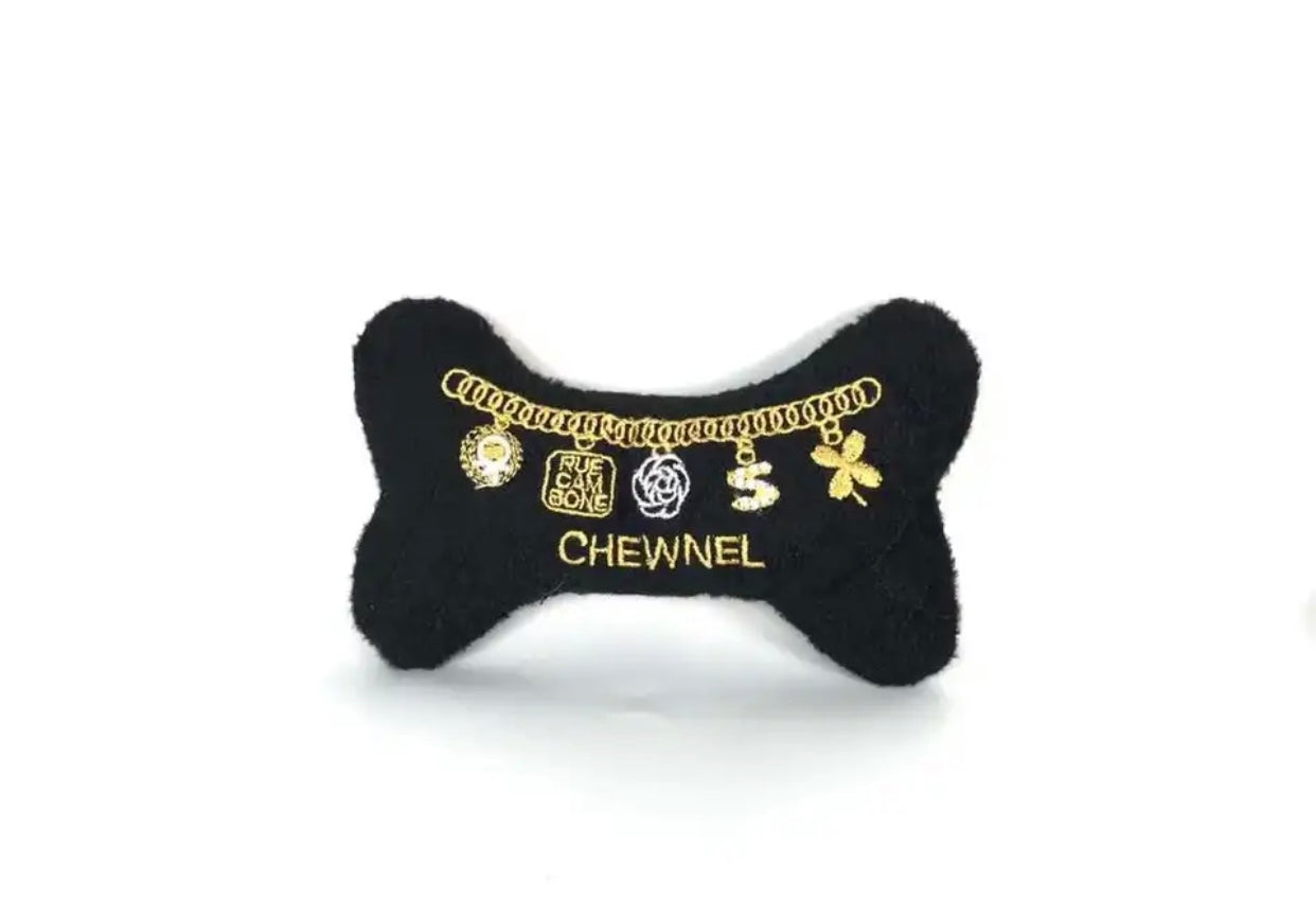 Chewnel Bone Toy – Plush Dog Toy