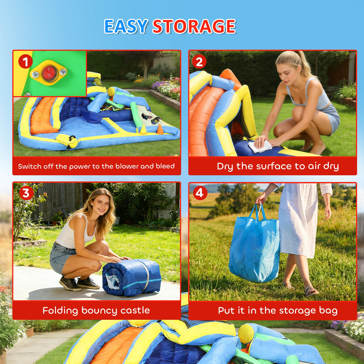 Bouncy Castle for Kids, Inflatable Bounce House with Slide, Pool (Ball Pit), Ball Shooting and Blower for Indoor Outdoor