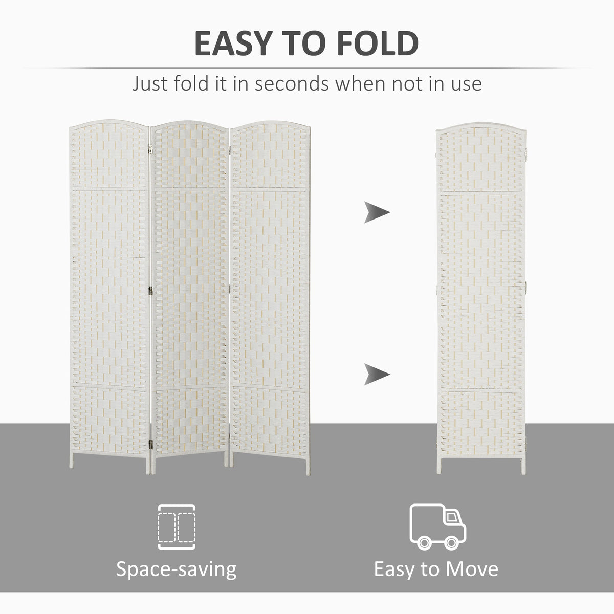 6ft Folding Room Divider, 3 Panel Wall Partition with Wooden Frame for Bedroom, Home Office, Natural