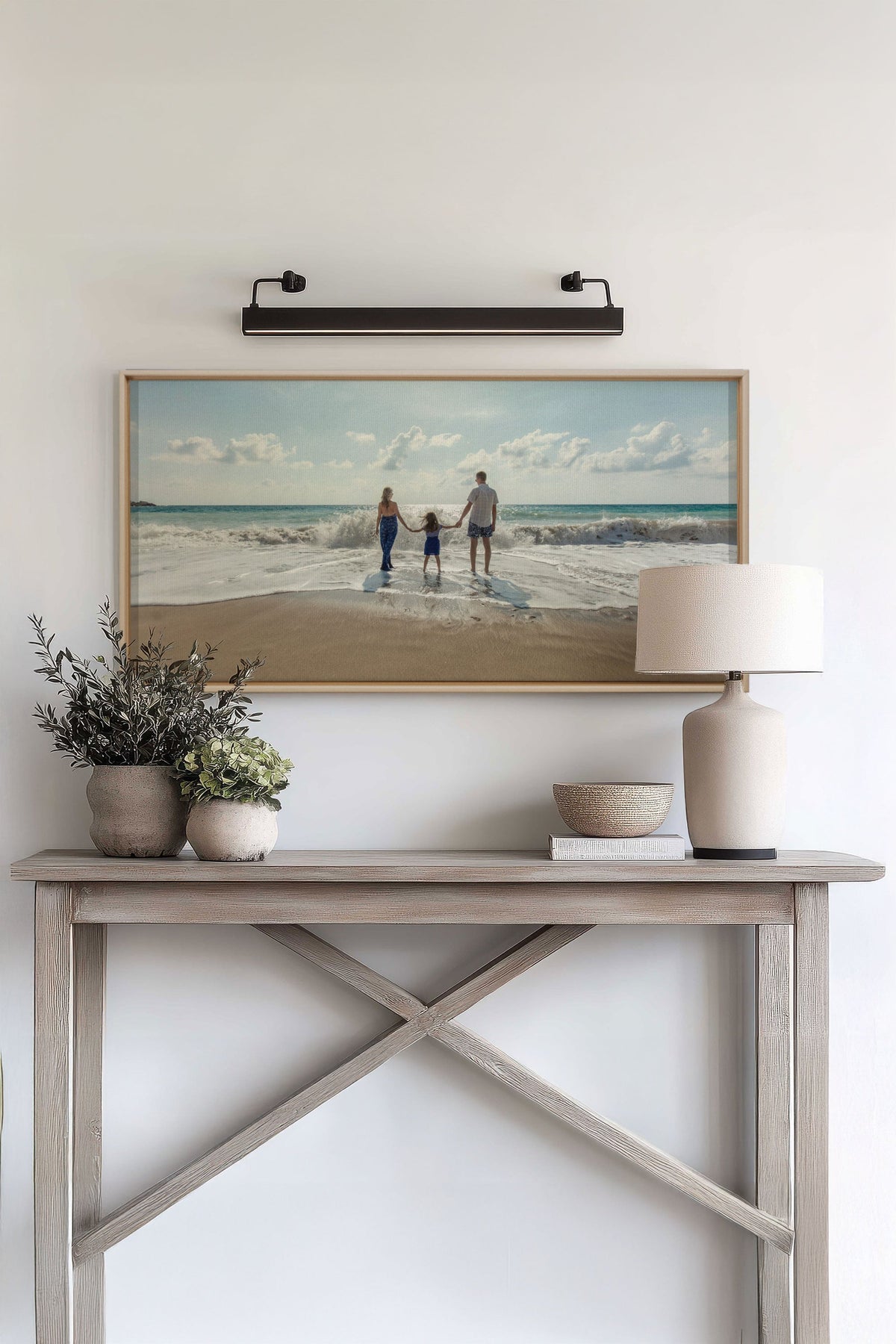 Toile étirée panoramique personnalisée (avec cadre)