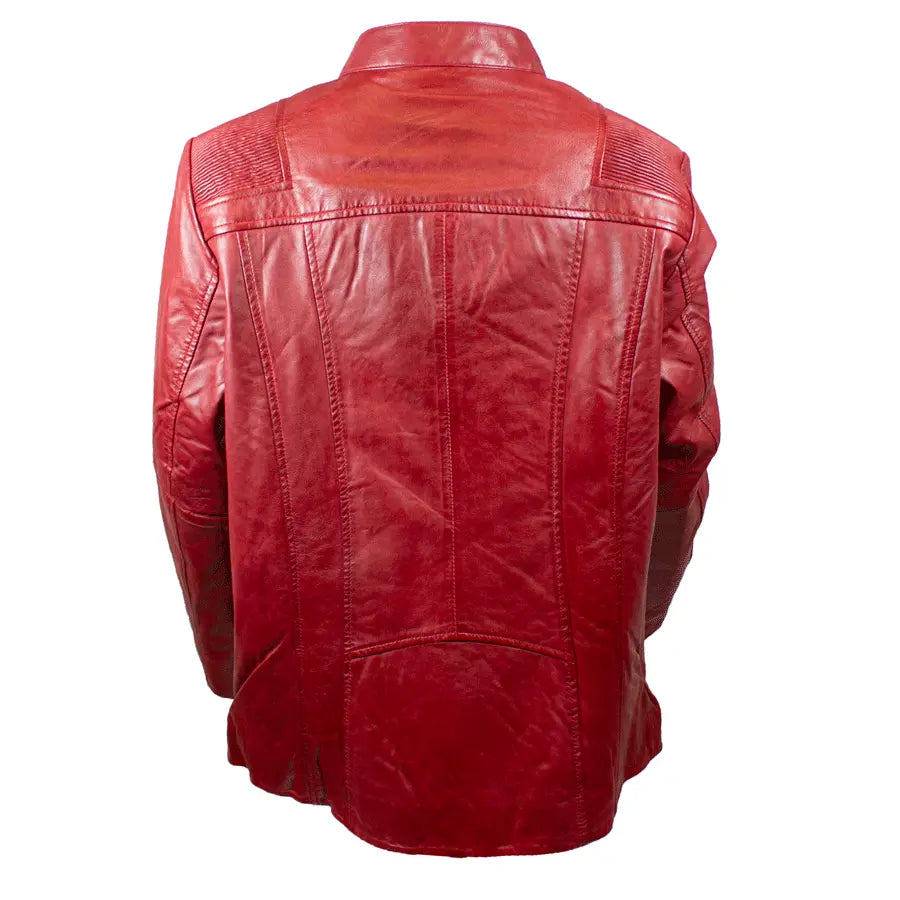 BOL Women's Paulina Ribbed Shoulder Leather Jacket