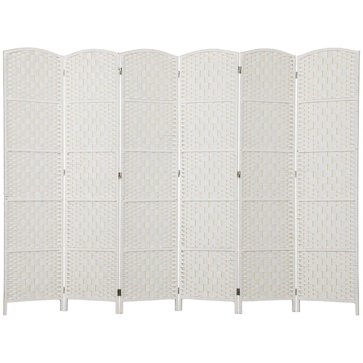 6ft Folding Room Divider, 3 Panel Wall Partition with Wooden Frame for Bedroom, Home Office, Natural
