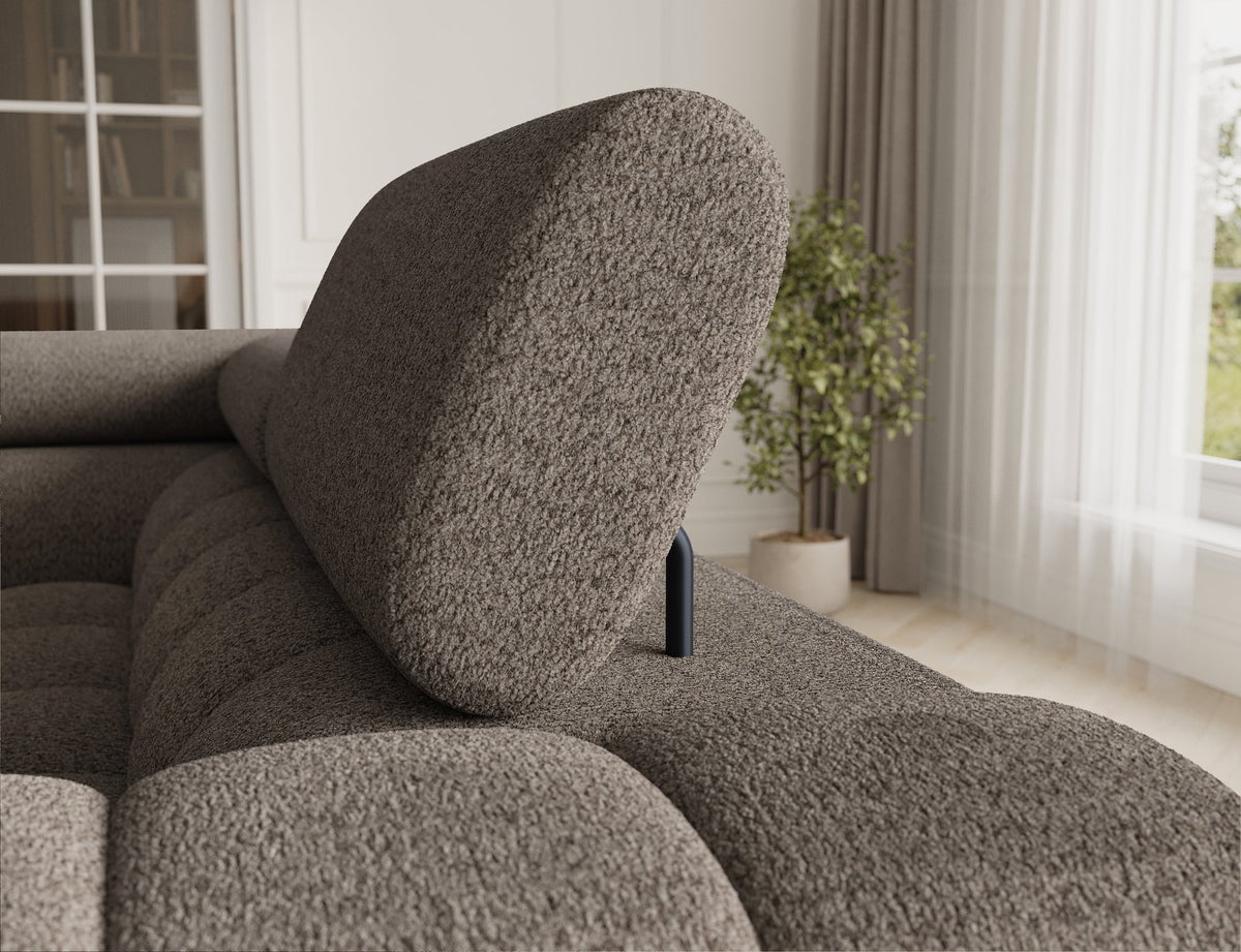 Fectory Sectional Storage Sleeper Chaise Sofa - Taupe
