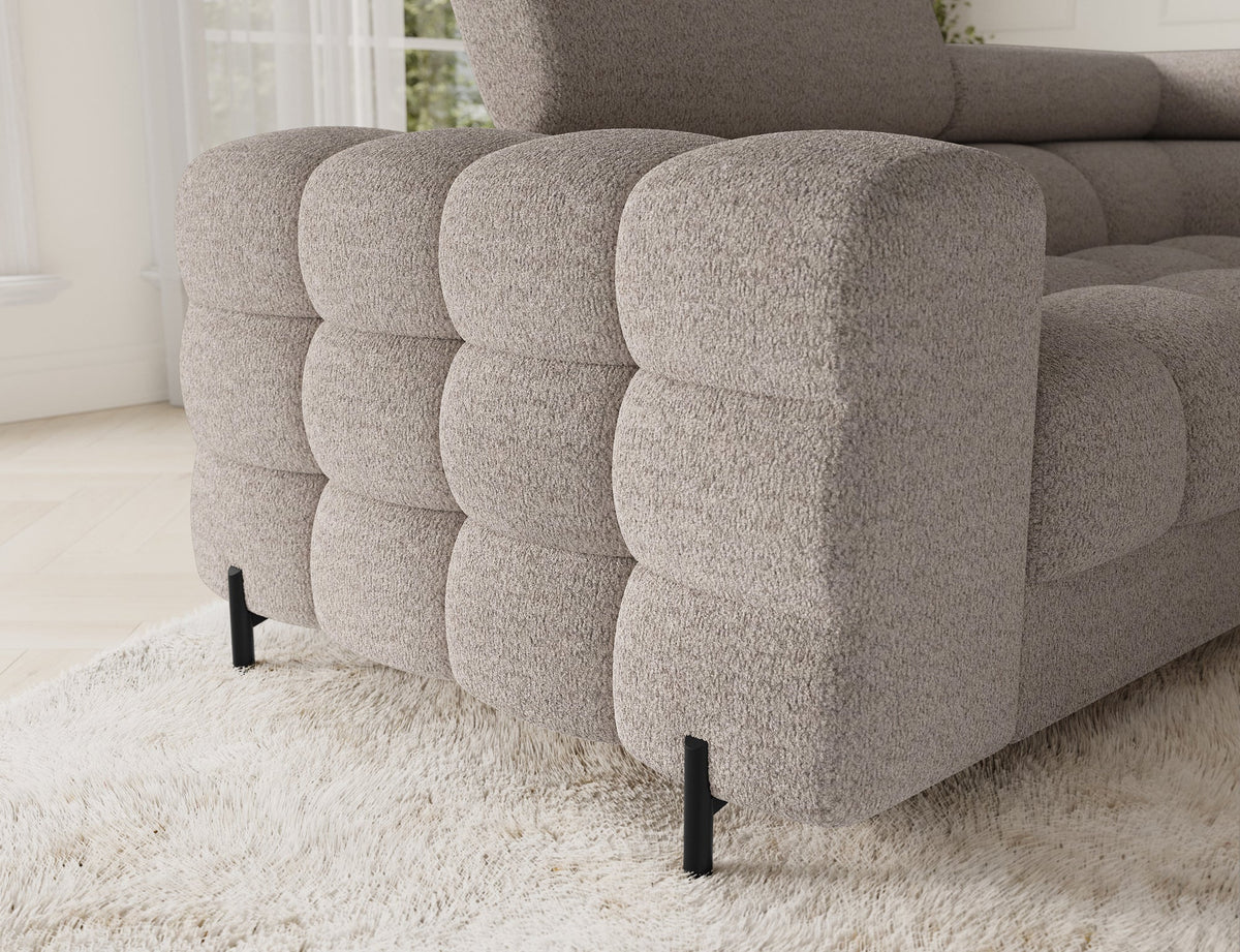Fectory Sectional Storage Sleeper Chaise Sofa - Beige