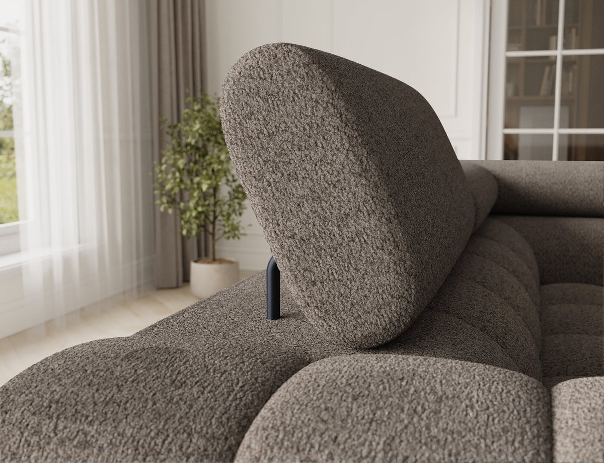 Fectory Sectional Storage Sleeper Chaise Sofa - Taupe
