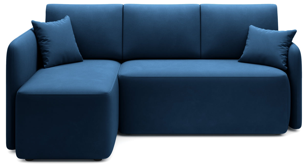 Hadson 3 Seater Storage Sleeper Chaise Sofa - Blue