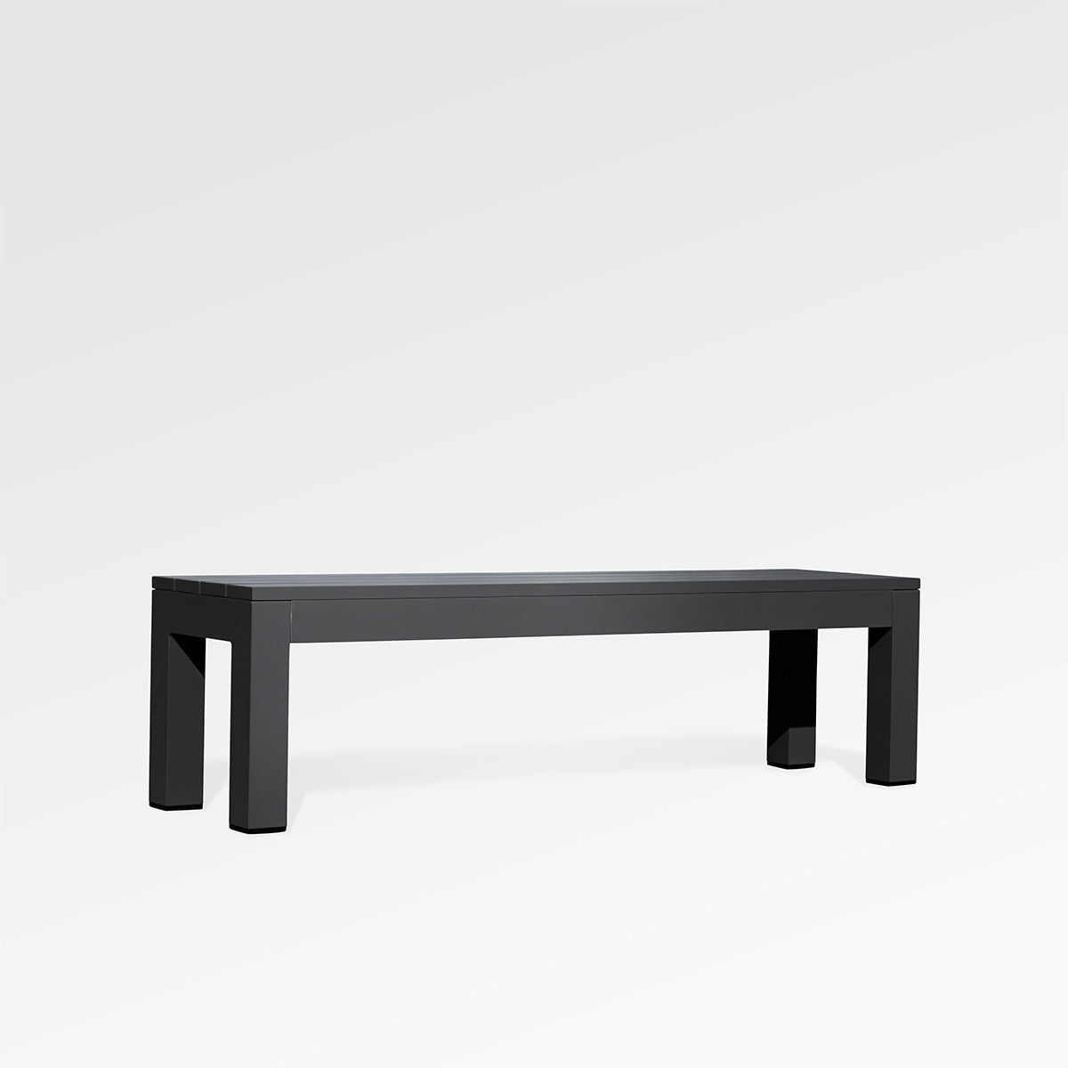 Chestnut Lux Black Aluminum Dining Bench