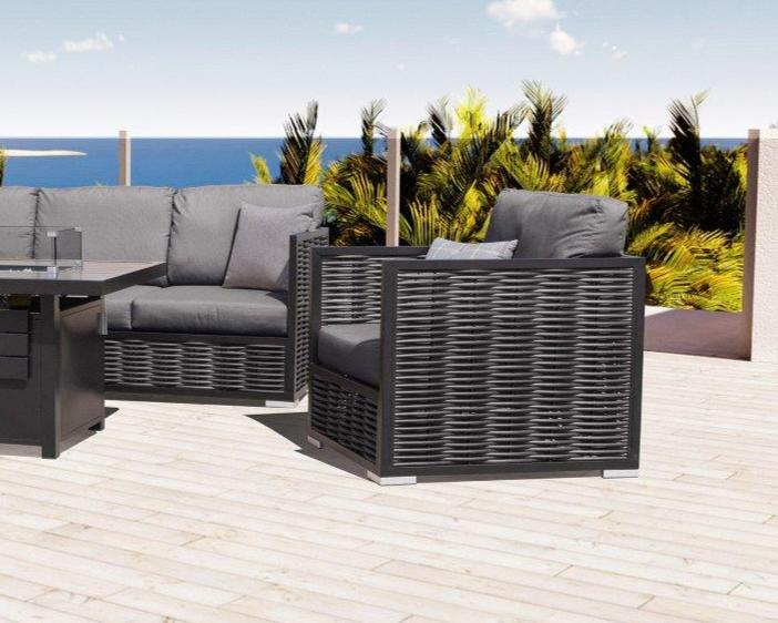 Chestnut Loveseat with Sunbrella® Cushions