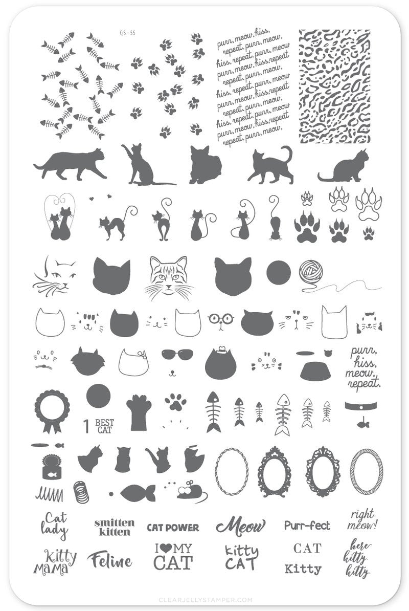 Clear Jelly Stamper - Here Kitty Kitty