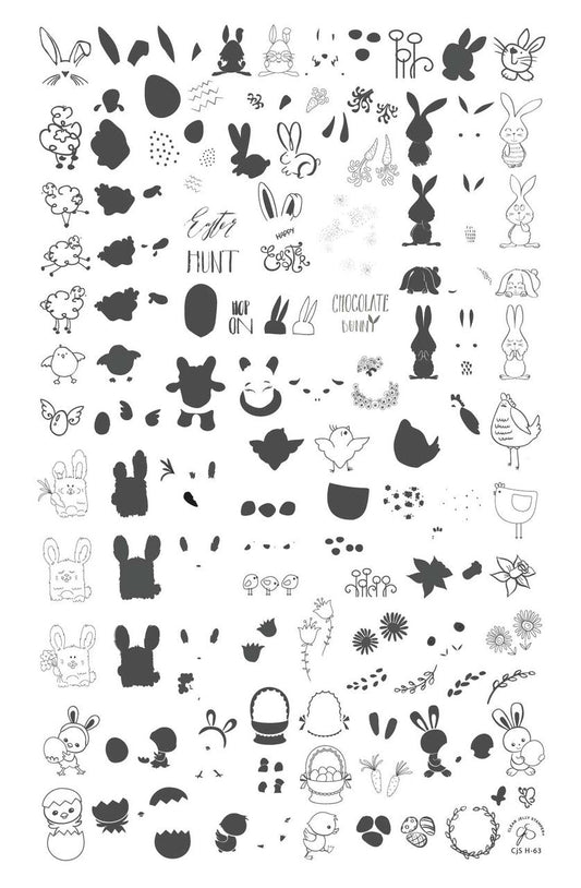 Clear Jelly Stamper - Hoppy Easter