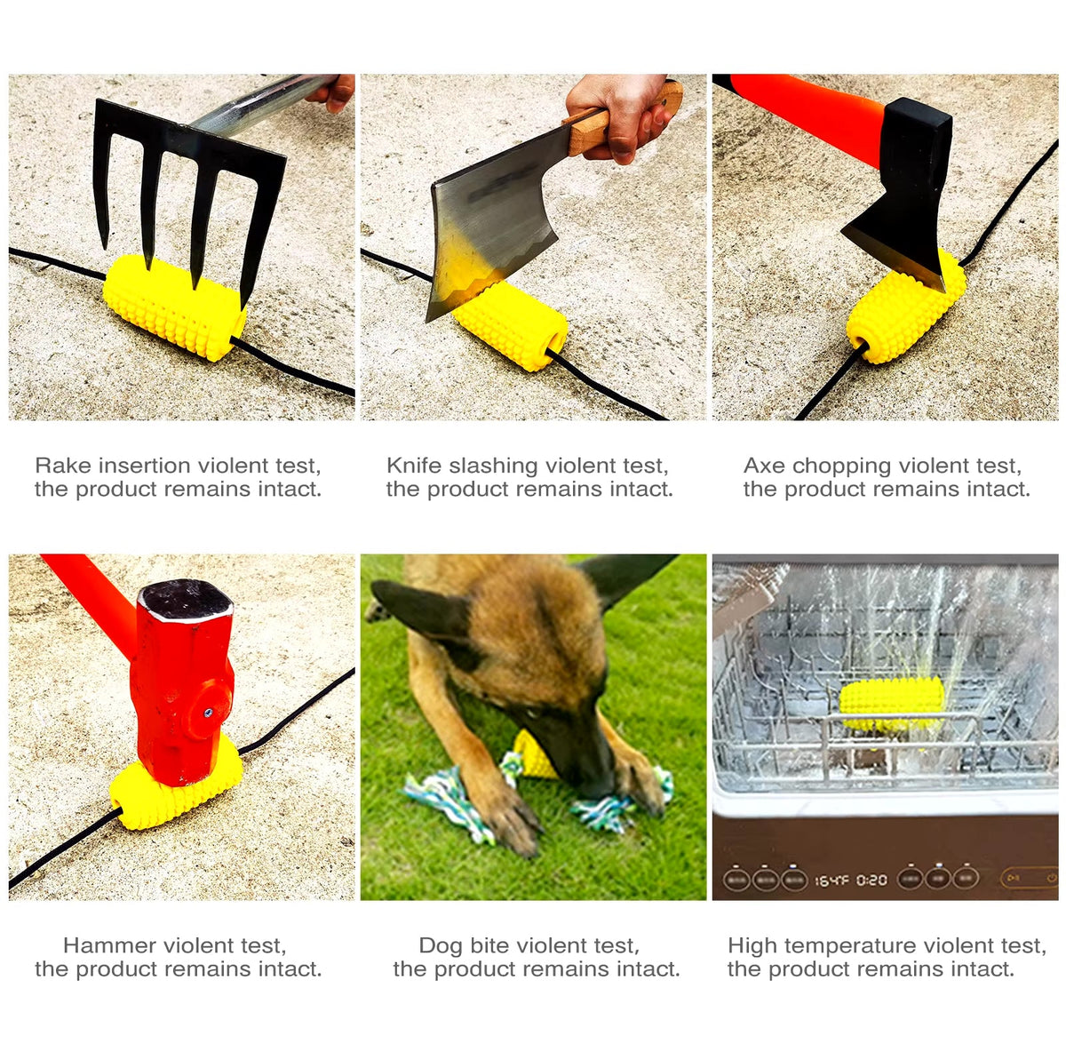 Indestructible Chew Toy for Aggressive Chewers Dog – Corn-Shaped