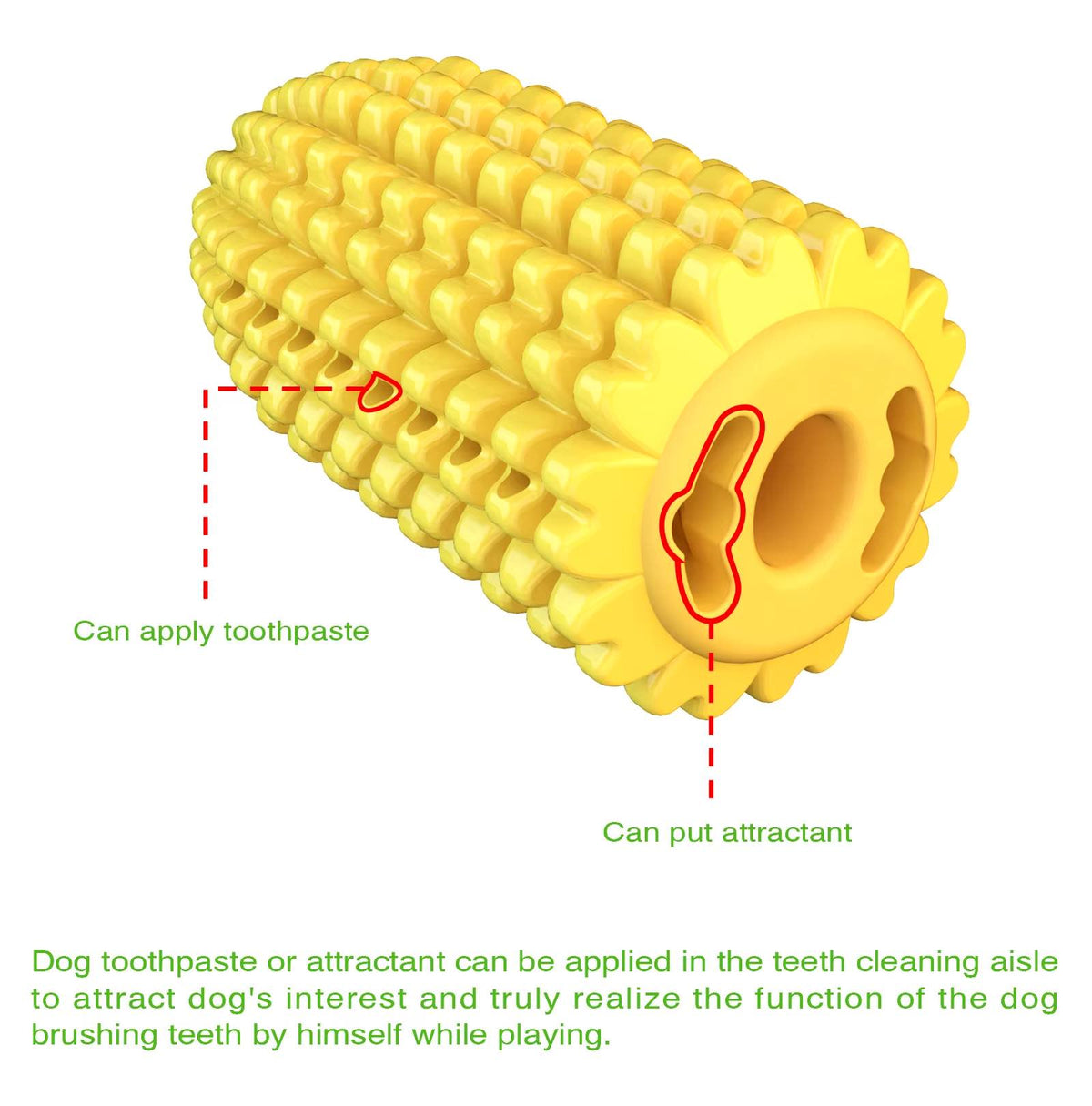 Indestructible Chew Toy for Aggressive Chewers Dog – Corn-Shaped