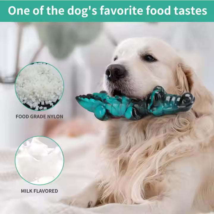Croc‑Style Heavy‑Duty Chew Toy for Aggressive‑Chewer Dogs; Built to Last