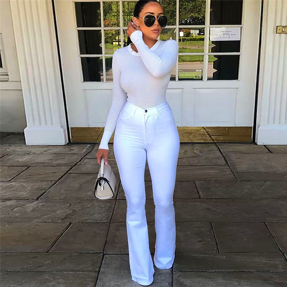 Relaxed Fit Ivory Jeans