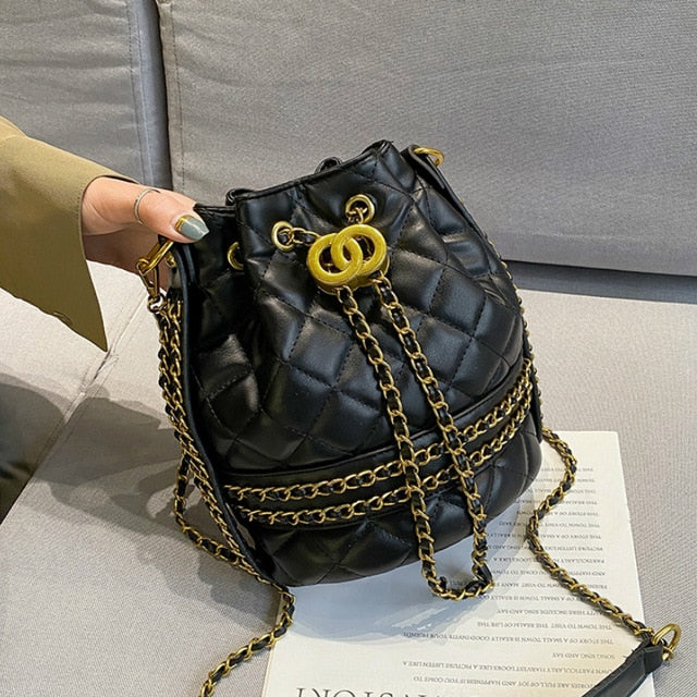 Chain Wrap Bucket Bag