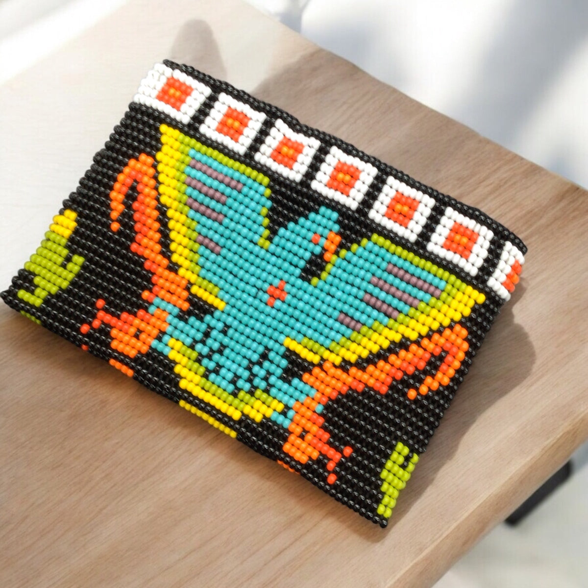Eagle Beaded coin purse