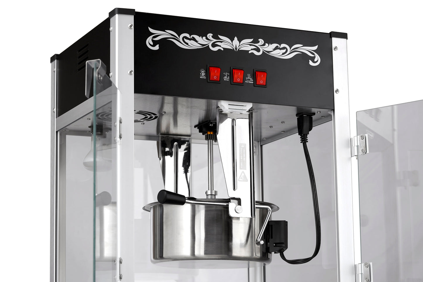 12oz Black Canadian Commercial Popcorn Machine
