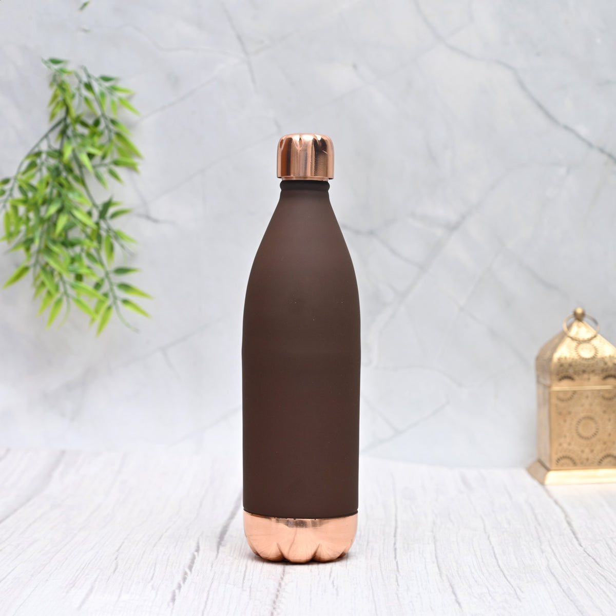 Pure Copper Atlas Silk Bottle (Brown) 1000 ML