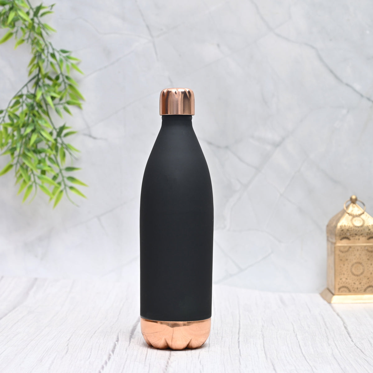 Pure Copper Atlas Silk Bottle (Black) 1000 ML