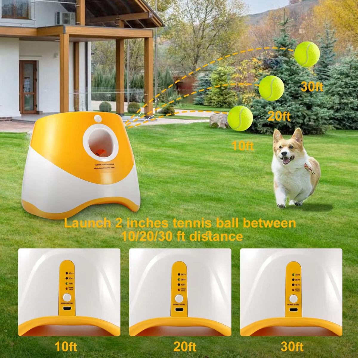 Automatic Interactive Ball Launcher Toy for Dogs