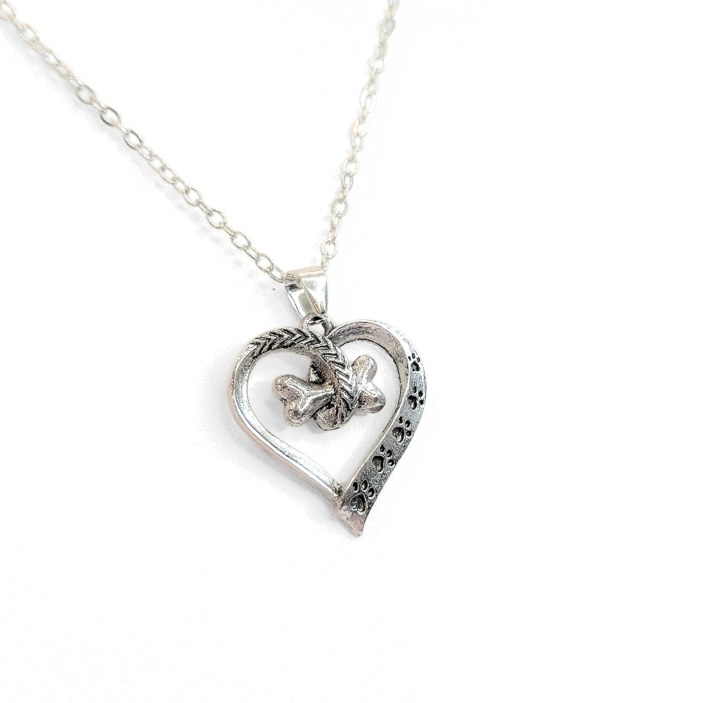 Heart & Bone Necklace