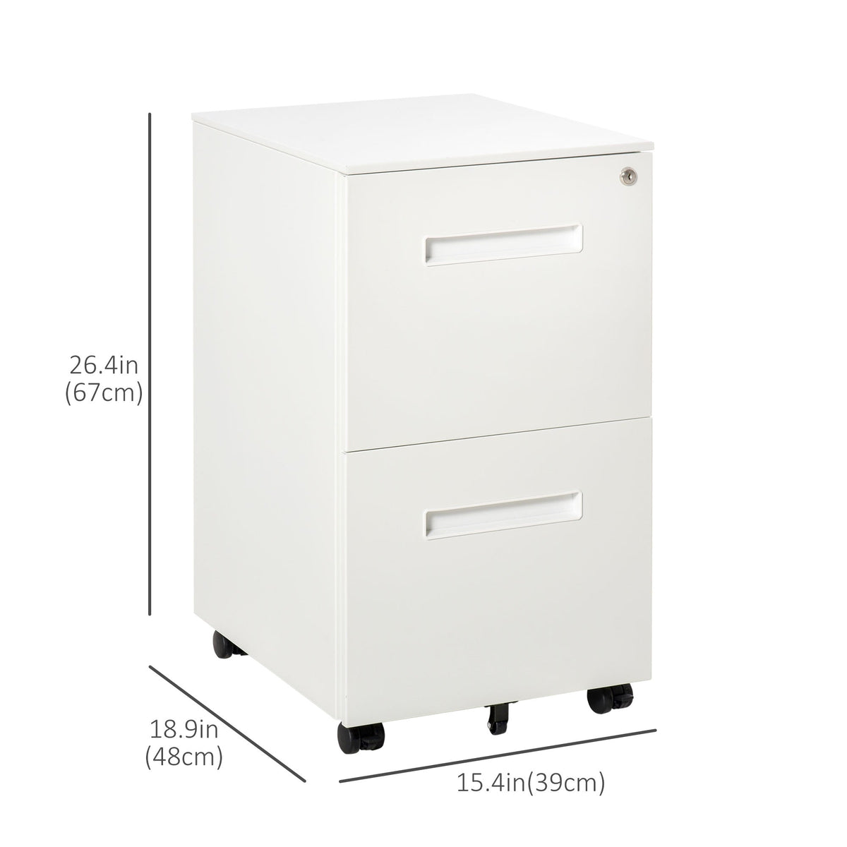 File Cabinet, Vertical Filing Cabinet with Adjustable Partition for A4 Letter Size, Lockable for Office, Black