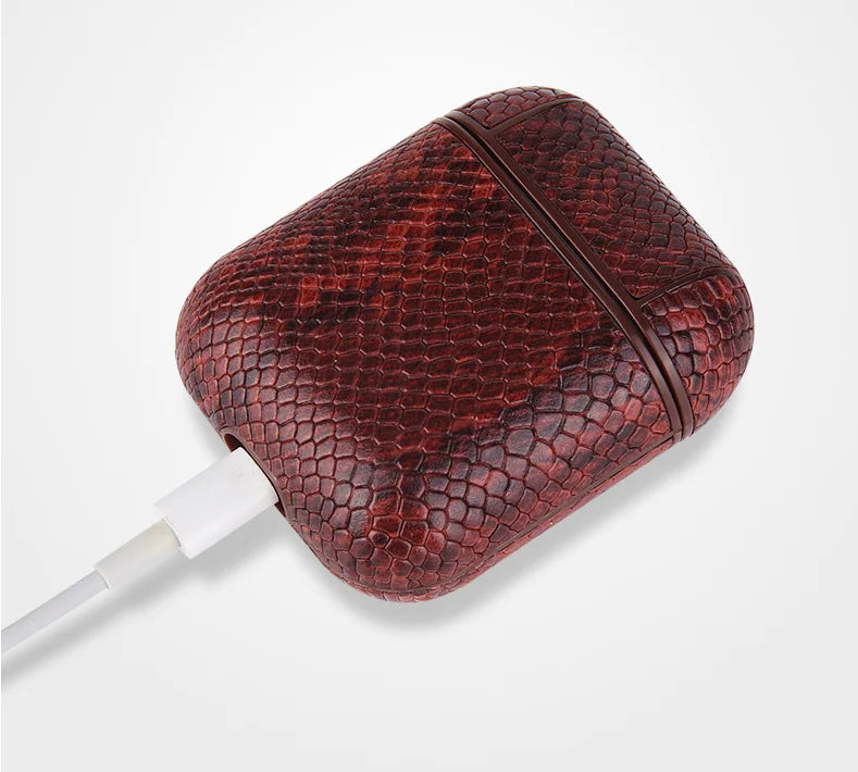 Snake Skin Earphone Case with Shockproof Design