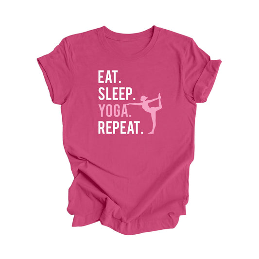 Eat Sleep Yoga Repeat - Yoga Gift, Meditation Shirt, Yoga T-shirt, Yoga Lover Gift, Yoga Teacher Shirt, Wellness Shirt, Self Care Shirt - Inspired X