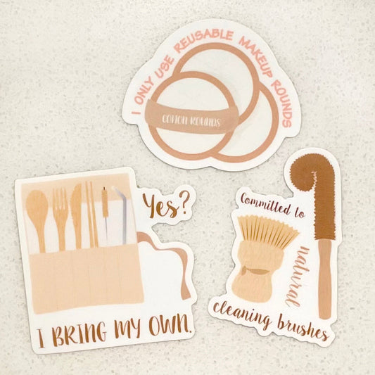 "Committed to Natural Cleaning Brushes" Sticker