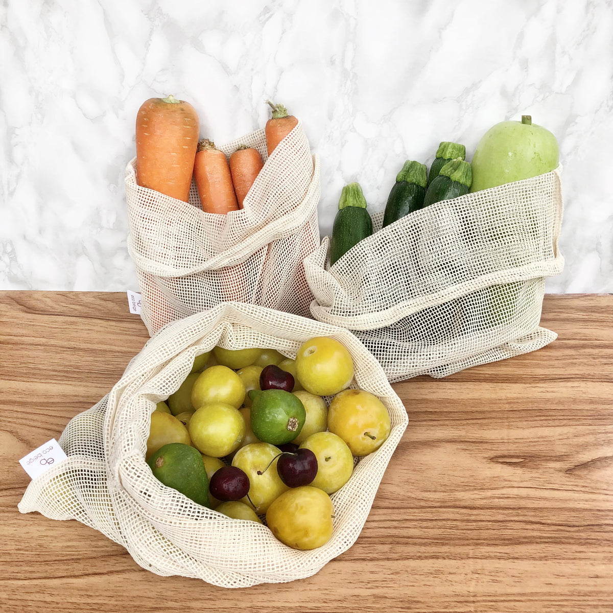 Cotton Produce Bags (Set of 3)