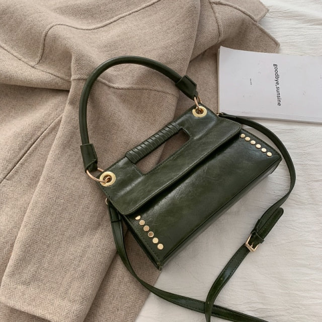 Western Style Leather Handbag
