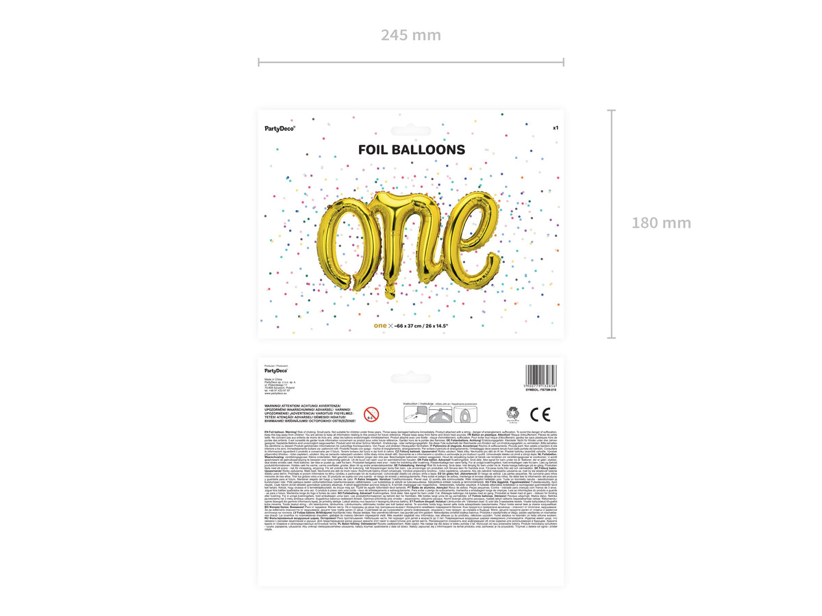 Gold One Balloon