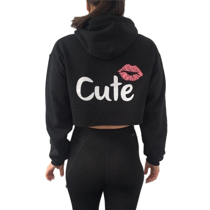 Kiss Hoodie Crop Top