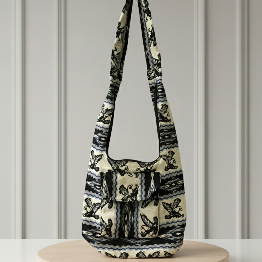 Eagle Beige and Black Crossbody Bag